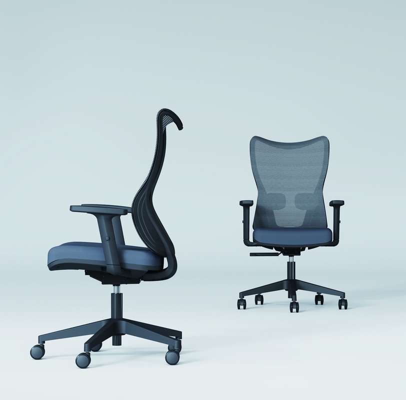 কর্মীদের কনফারেন্স রুমের জন্য নিয়মিত আর্মরেস্ট ঘোরানো অফিস চেয়ার মিড ব্যাক মেশ ডিজাইন