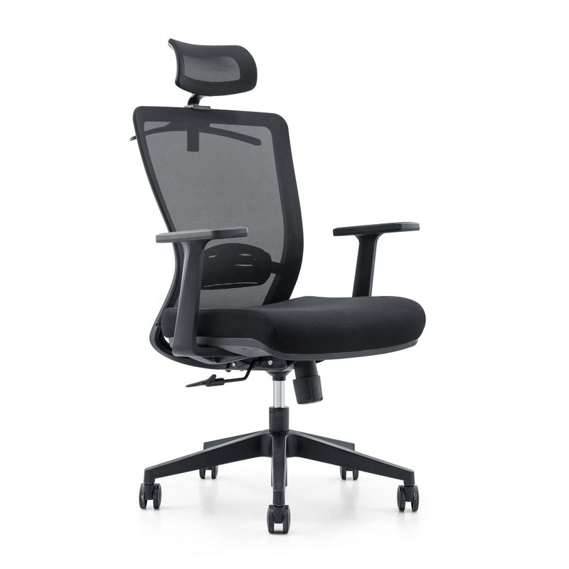 650*690*1150-1250মিমি অ্যাডজাস্টেবল লাক্সারি অফিস চেয়ার, যা জাল ফ্যাব্রিক এবং ফিক্সড আর্মরেস্ট সহ