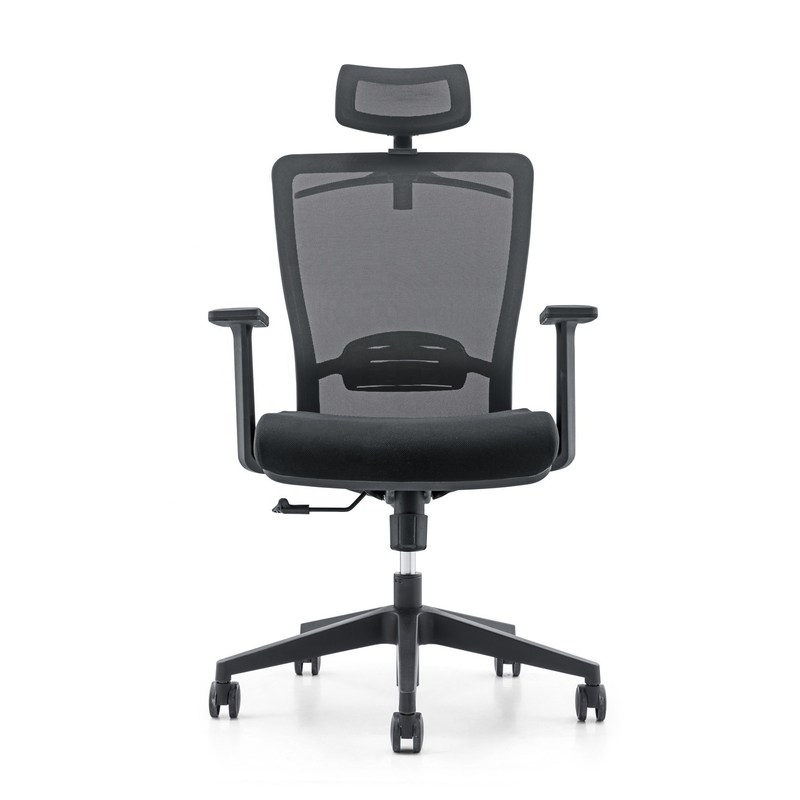 650*690*1150-1250মিমি অ্যাডজাস্টেবল লাক্সারি অফিস চেয়ার, যা জাল ফ্যাব্রিক এবং ফিক্সড আর্মরেস্ট সহ