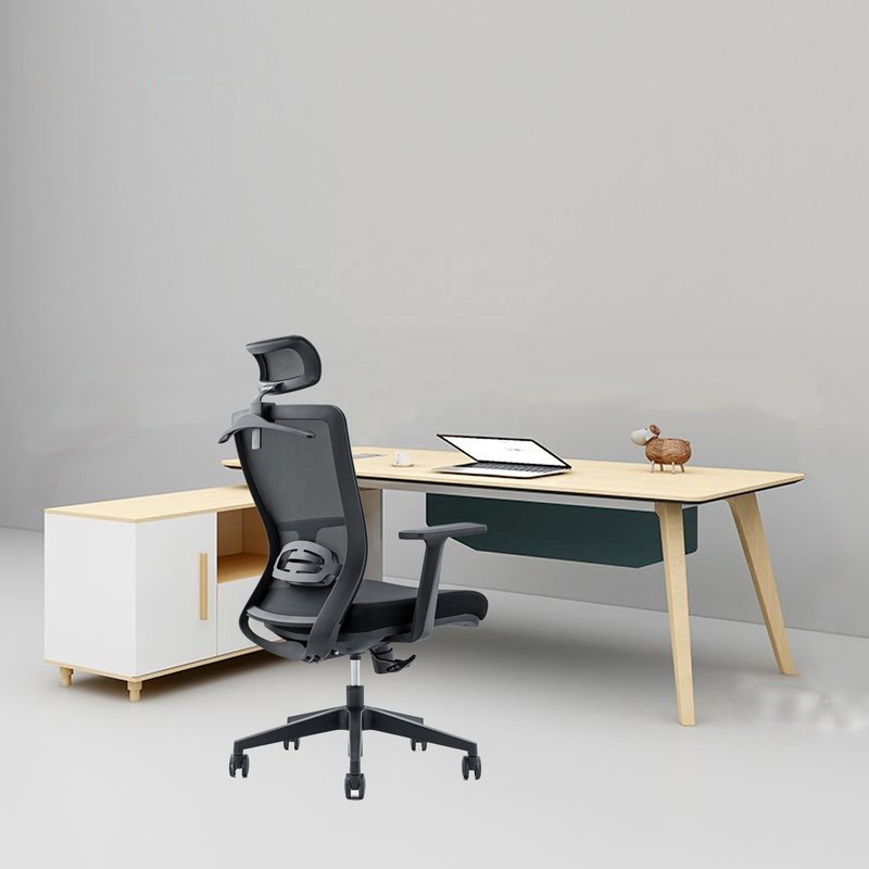 650*690*1150-1250মিমি অ্যাডজাস্টেবল লাক্সারি অফিস চেয়ার, যা জাল ফ্যাব্রিক এবং ফিক্সড আর্মরেস্ট সহ