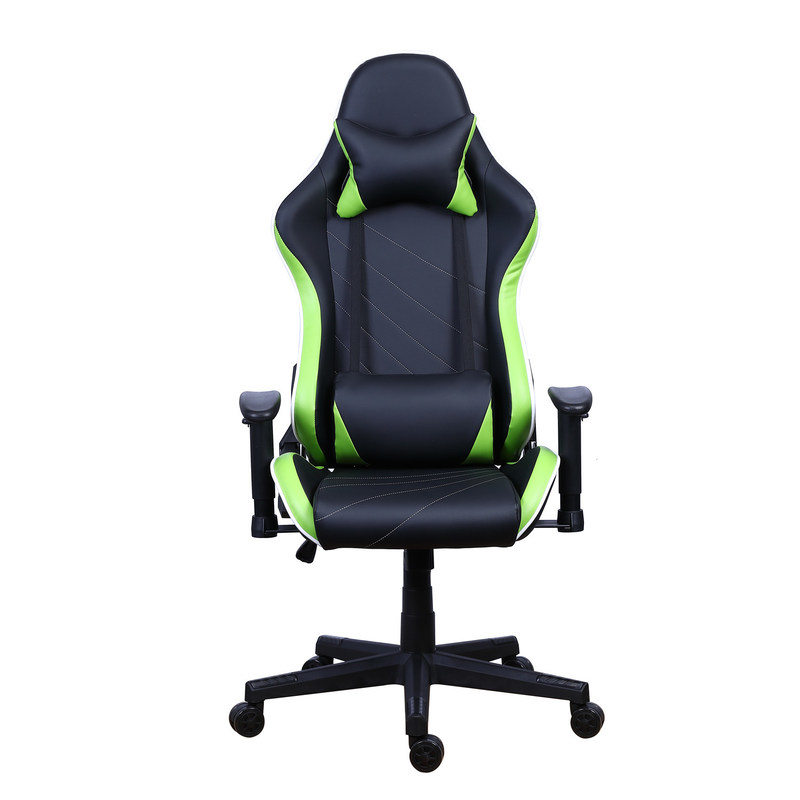 পিইউ কাস্টার্স লেদার রিলেসিং গেমার চেয়ার LED লাইট বার রেসার আরজিবি গেমিং চেয়ার সহ