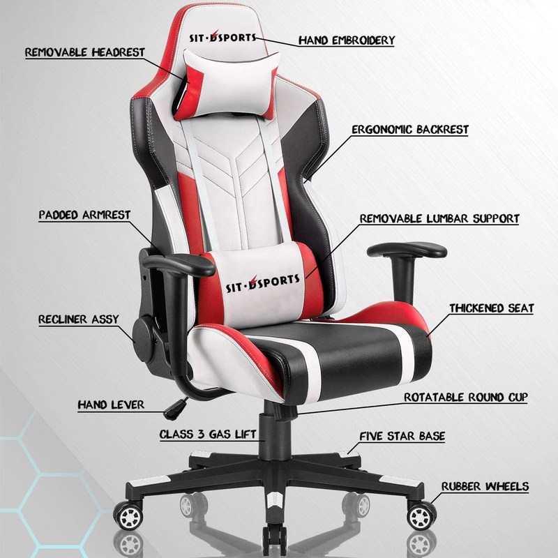 Comfortable PU Leather Custom Massage Y-SEATER Office Gaming Chair for Computer Gamer