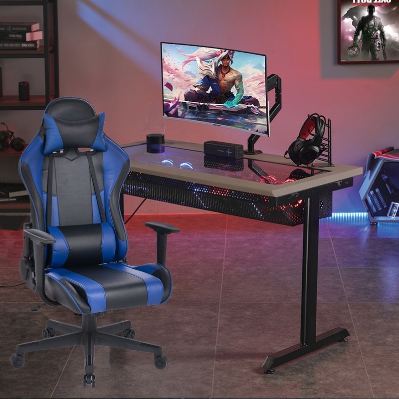 Direct E-Sports Worker PVC Leather Racing Gamer Gaming Chair with Adjustable Height