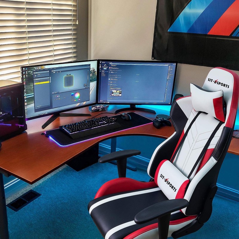 আরামদায়ক ই-স্পোর্টস অভিজ্ঞতার জন্য পেশাদার সাদা PU চামড়ার রেসিং গেমিং চেয়ার