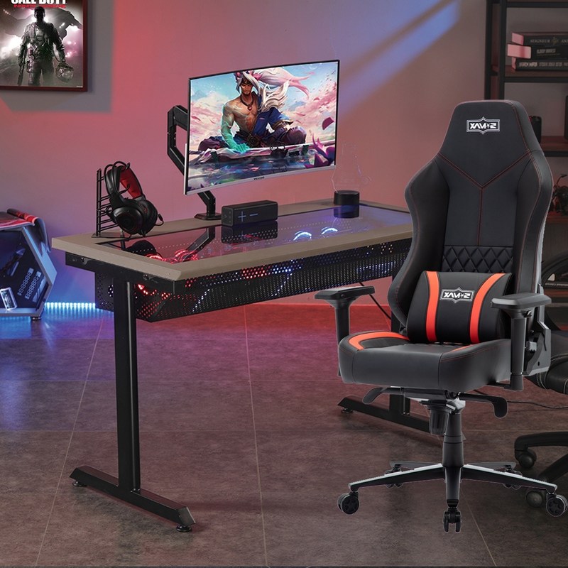 19 বাটারফ্লাই মেকানিজম এক্সিকিউটিভ চেয়ার ওয়াই-সিটার ৬২৫-বিআর পিইউ লেদার ই-স্পোর্ট গেমিং চেয়ার