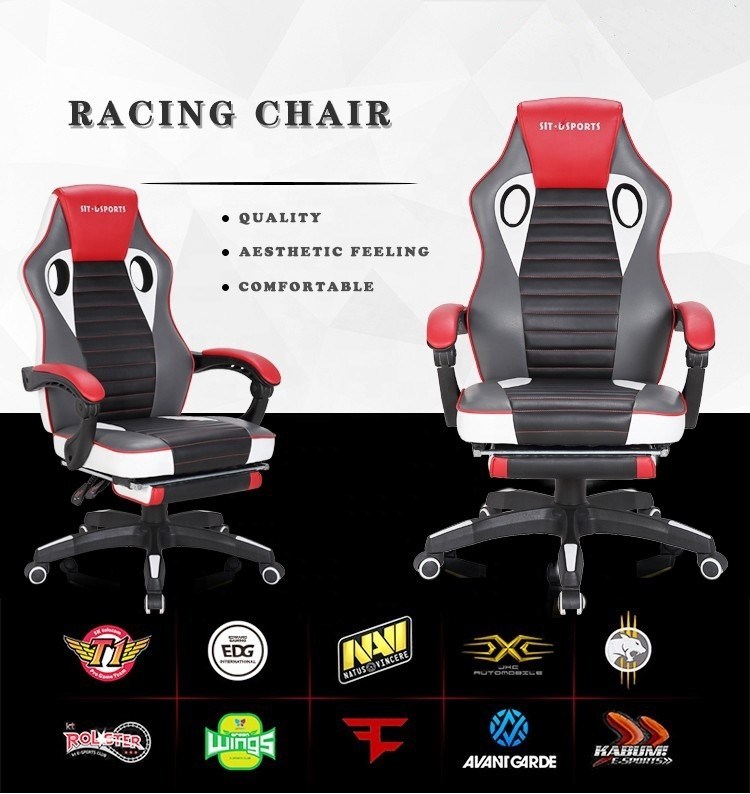 HCYZ OEM রেসিং স্টাইল চামড়া অফিস গেমিং চেয়ার শিশুদের জন্য ধাতু টাইপ লোহা ঘূর্ণন