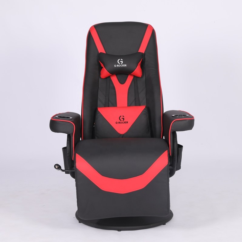 নির্দিষ্ট অফিস চেয়ার বিলাসবহুল গেমিং চেয়ার, গোলাপী রেসিং স্টাইলের চামড়ার কাপ হোল্ডার সহ