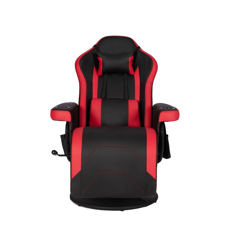 ODM Luxury Gaming Chair With Cup Holder Red Racing Style Leather Ergonomic Seat Swivel Office Sofa